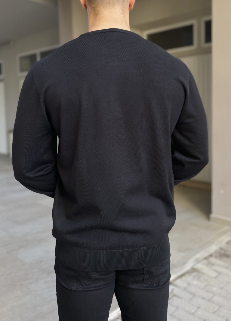 Us Grand Polo ανδρική μαύρη πλεκτή μπλούζα USTR200D φωτογραφία